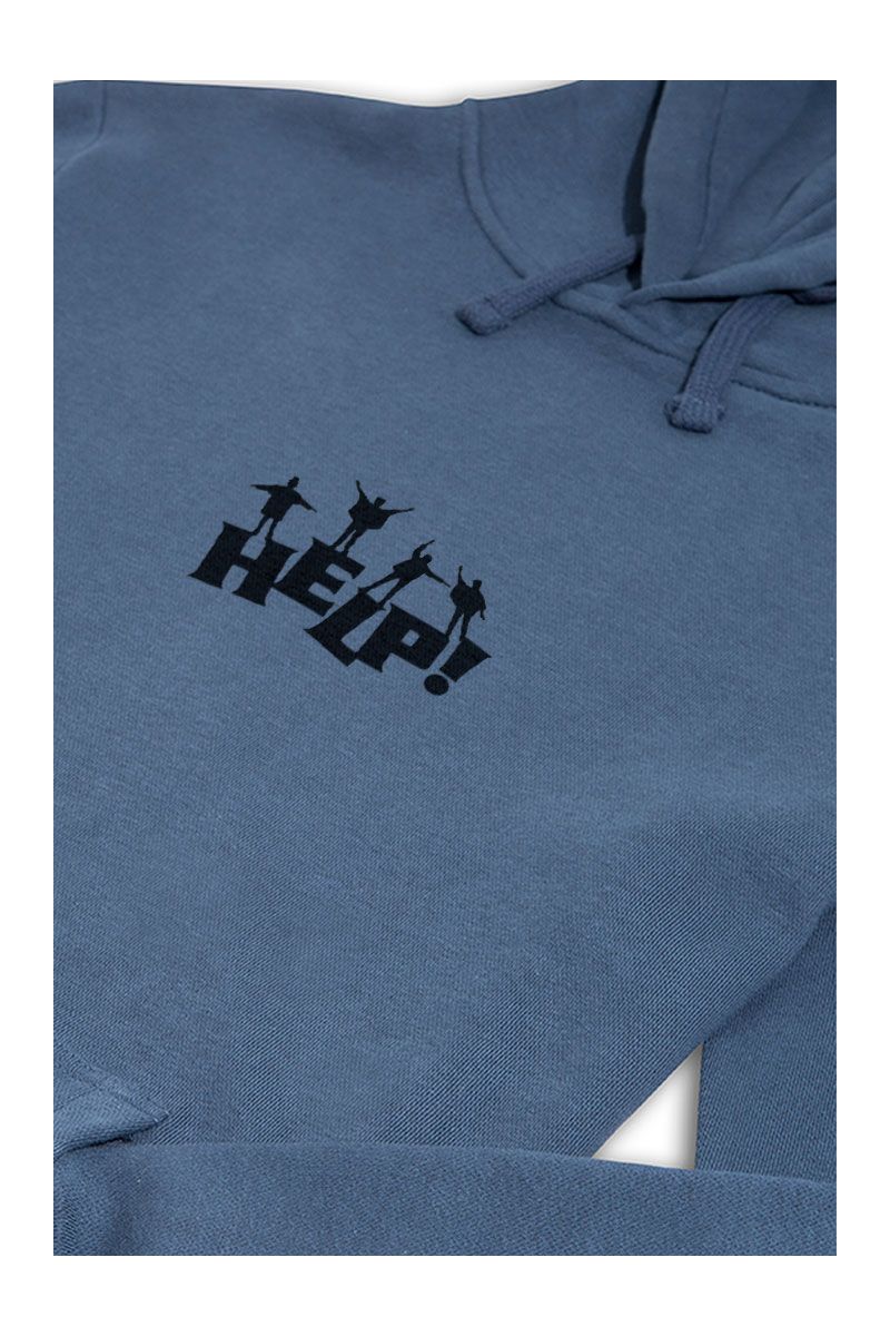 Navy Premium Cotton HELP Design Pullover Hoodie