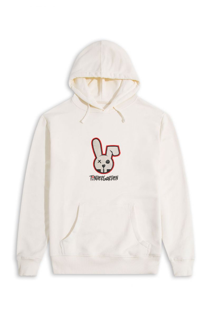 Ecru Premium Cotton Tindergarden Design Pullover Hoodie
