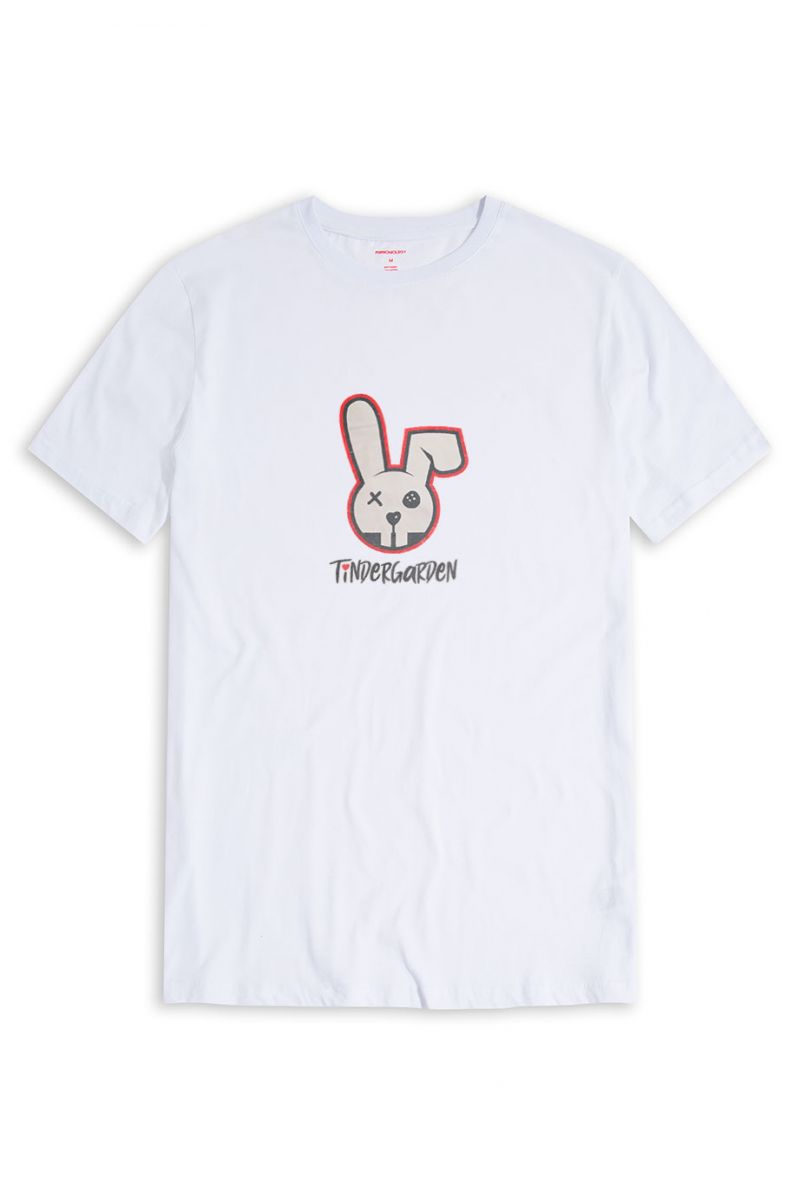 White Soft Fabric Tindergarden Design Short Sleeve Tee