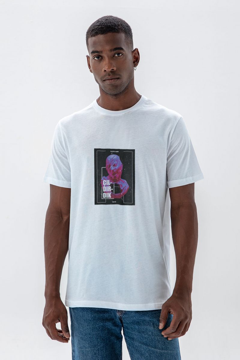 White Soft Fabric We got Crazy in Pandemy Design Short Sleeve Tee