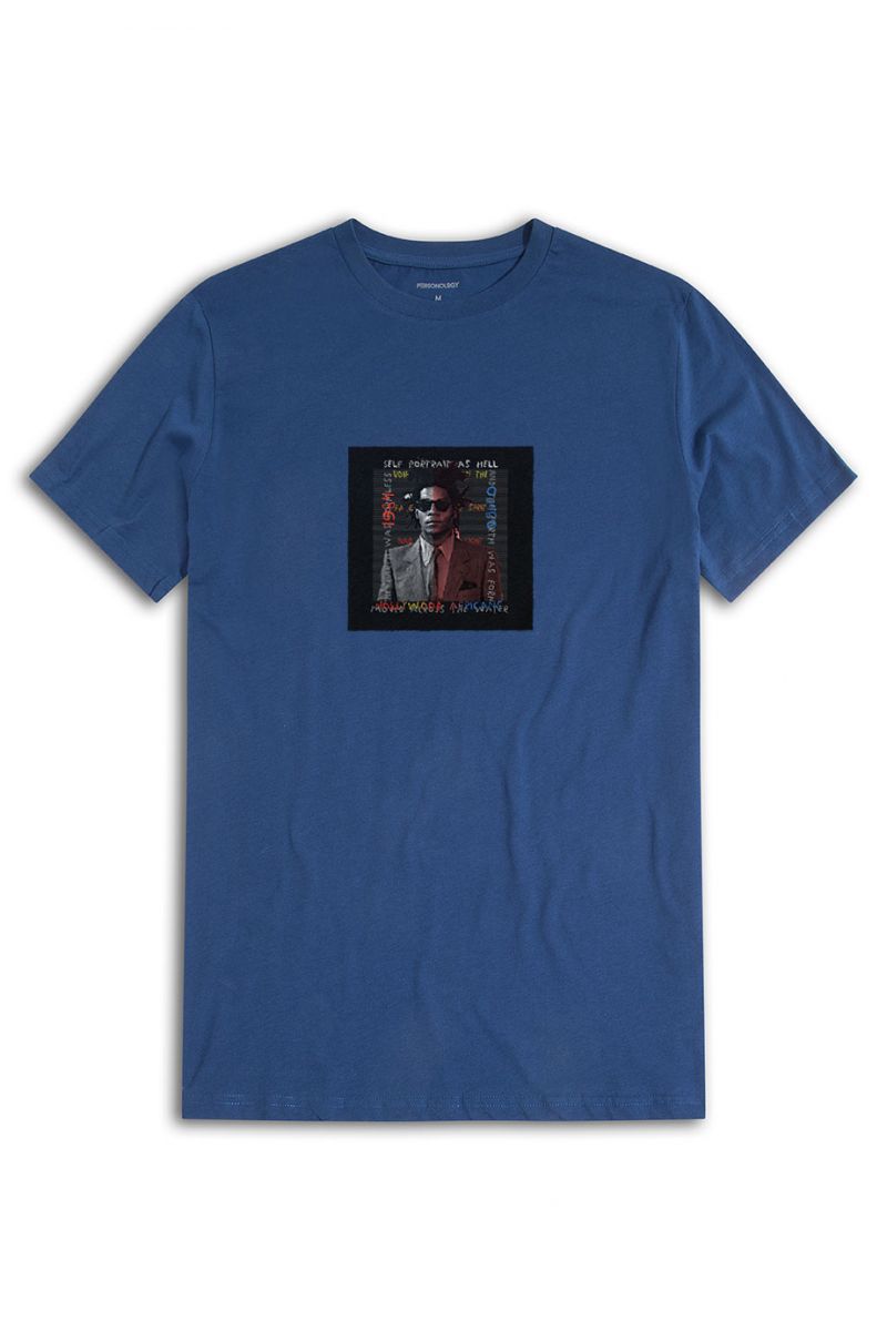 Navy Soft Fabric 1985 Hollywood Africans Design Short Sleeve Tee