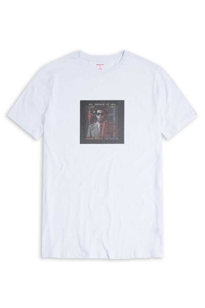 White Soft Fabric 1985 Hollywood Africans Design Short Sleeve Tee
