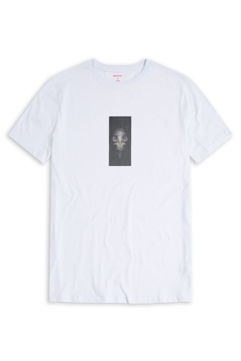 White Soft Fabric Personologist Wear Mask Design Short Sleeve Tee