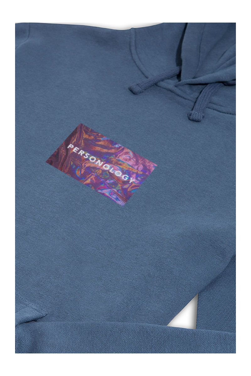 Navy Premium Cotton Glare Design Pullover Hoodie