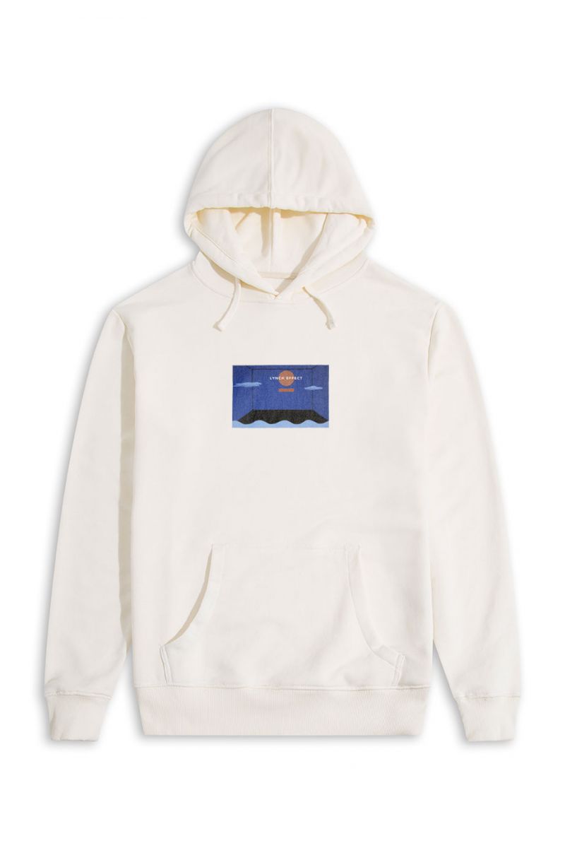 Ecru Premium Cotton Lynch Effect Design Pullover Hoodie