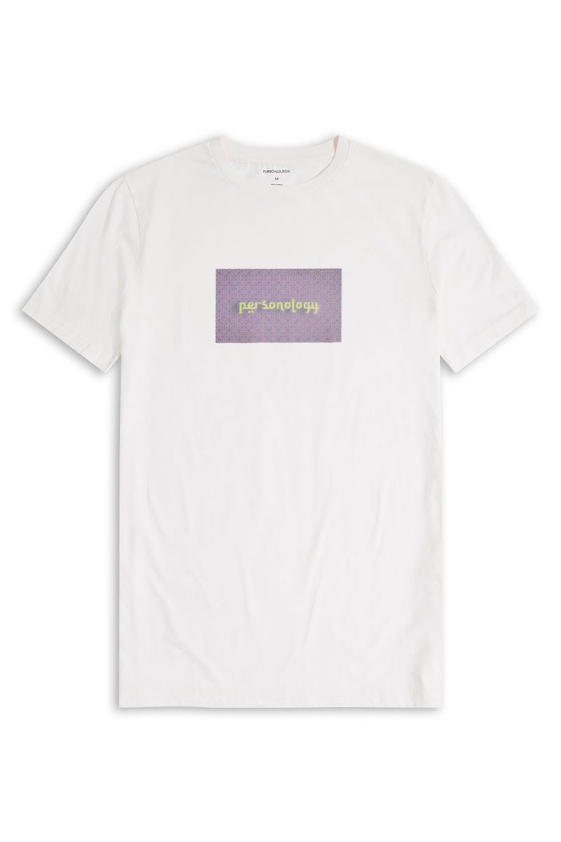 Off White Soft Fabric Open Sessame Design Short Sleeve Tee