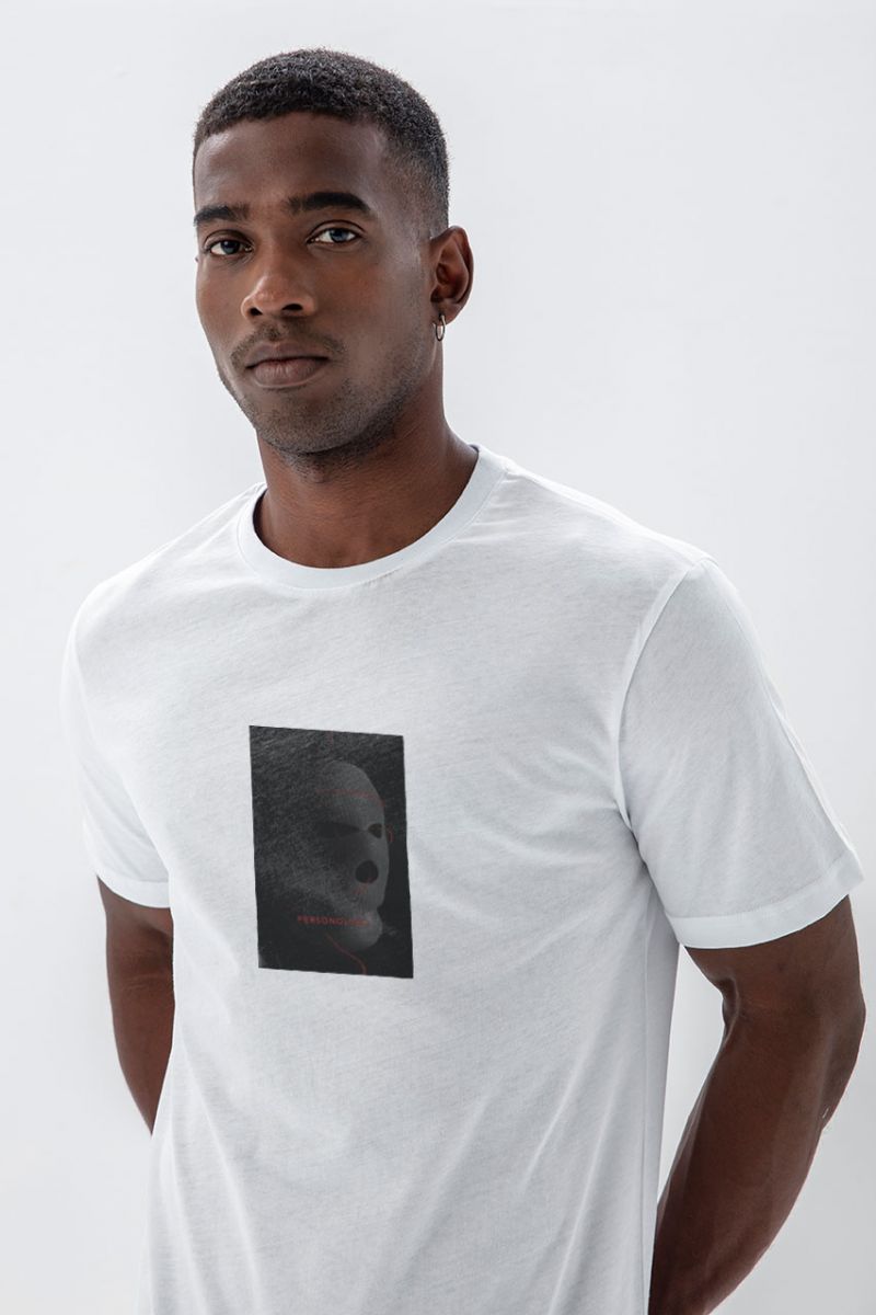 White Soft Fabric Personologist is a Thug Design Short Sleeve Tee