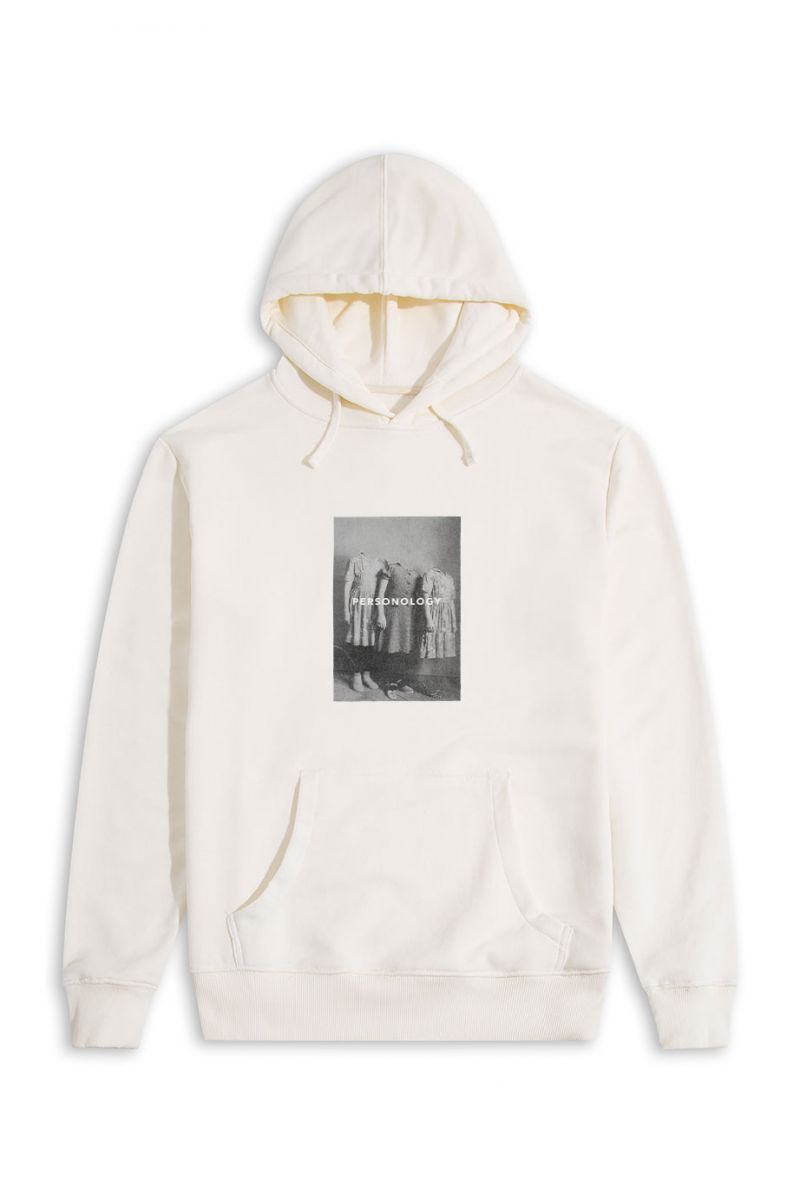 Ecru Premium Cotton Void Design Pullover Hoodie