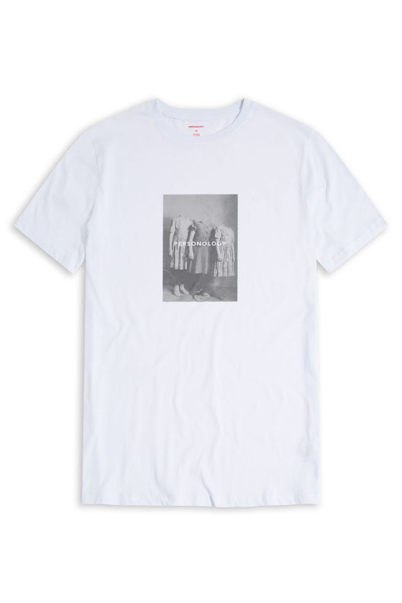 White Soft Fabric Void Design Short Sleeve Tee