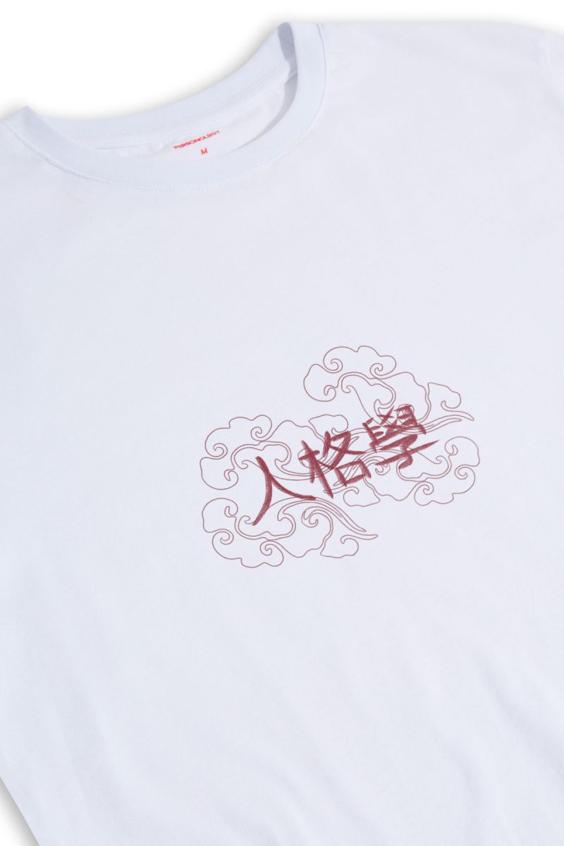 White Soft Fabric Personology in Chinese Design Short Sleeve Tee