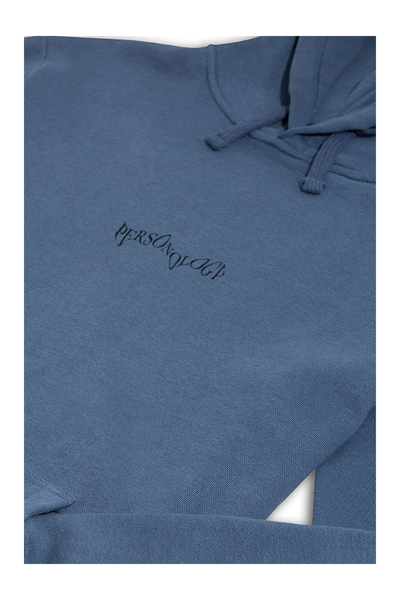 Navy Premium Cotton Personology Design Pullover Hoodie