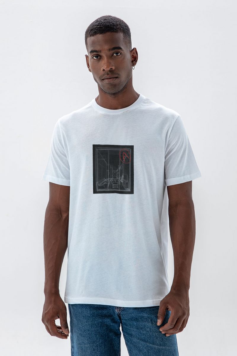 White Soft Fabric Homework of Arcihtect Personologist Design Short Sleeve Tee