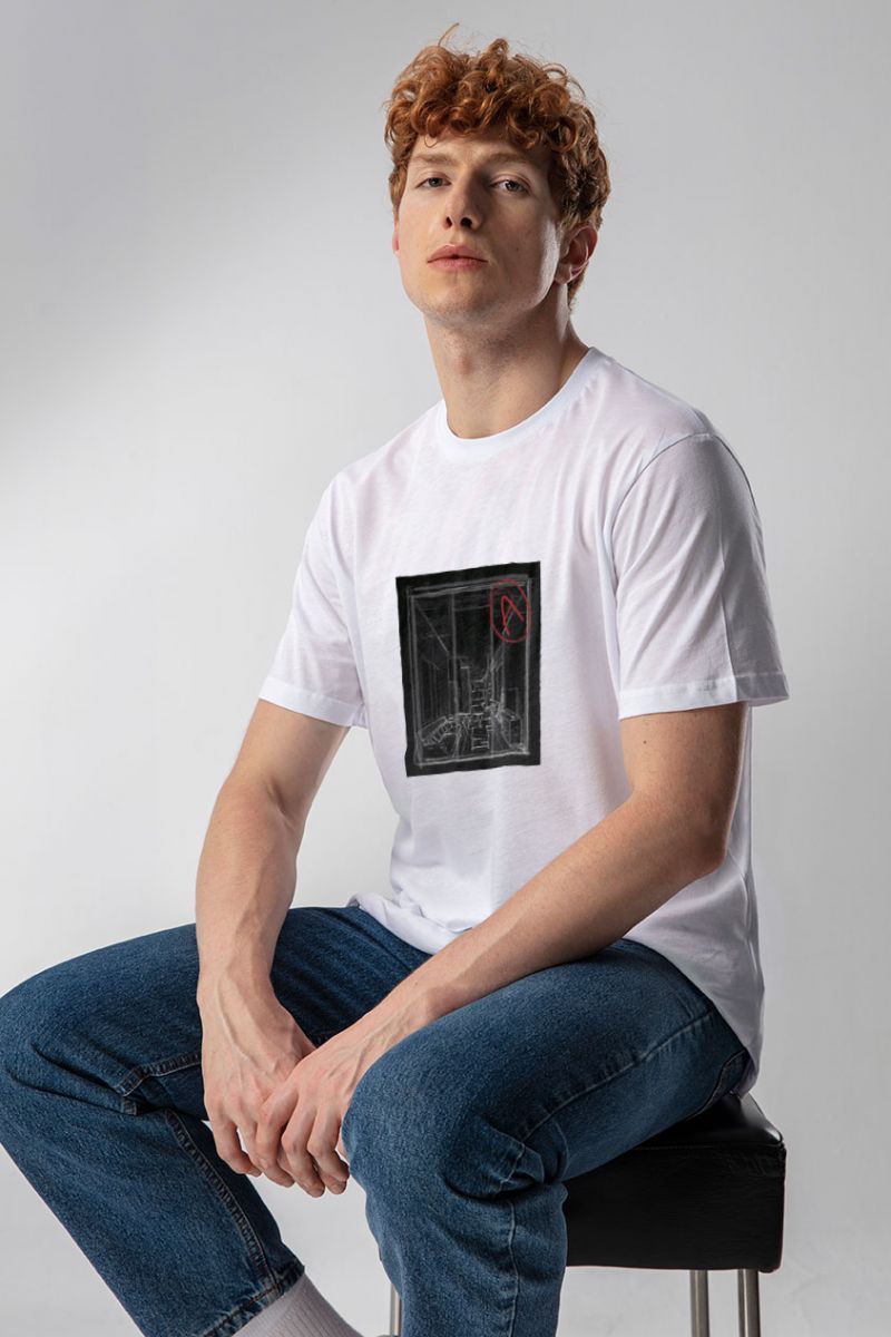 White Soft Fabric Homework of Arcihtect Personologist Design Short Sleeve Tee
