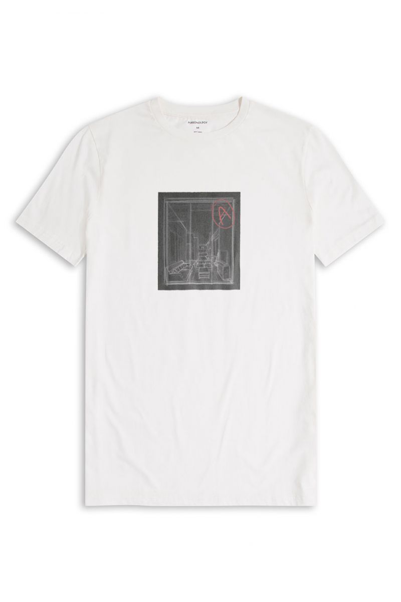Off White Soft Fabric Homework of Arcihtect Personologist Design Short Sleeve Tee