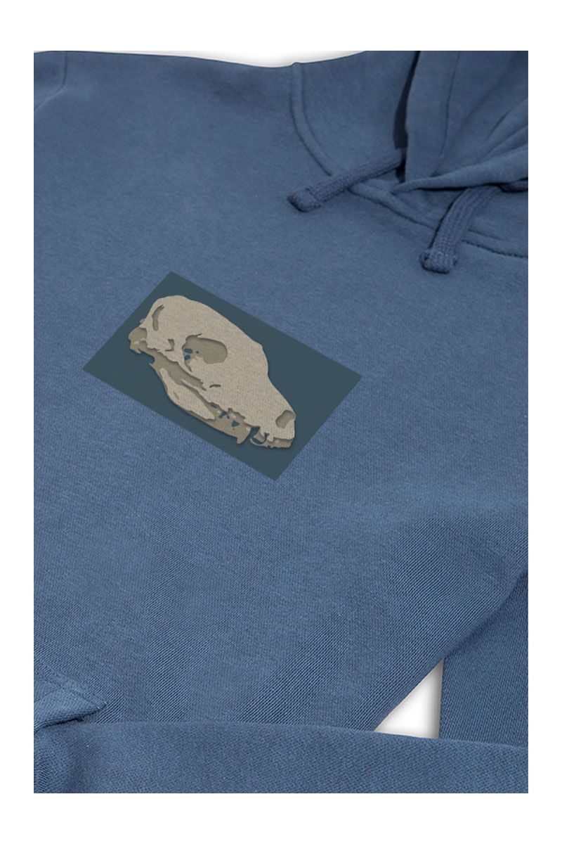 Navy Premium Cotton Head of Dinosaur Design Pullover Hoodie