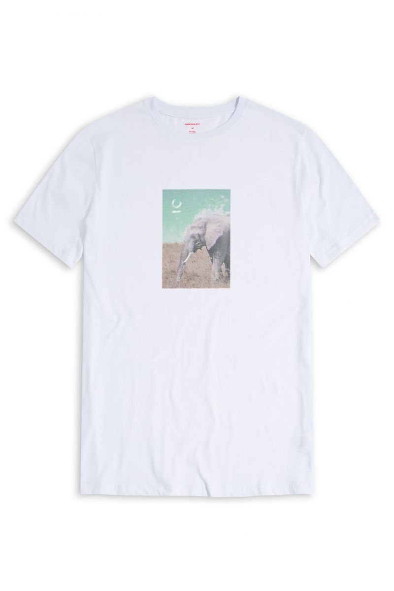 White Soft Fabric Global Warming Design Short Sleeve Tee