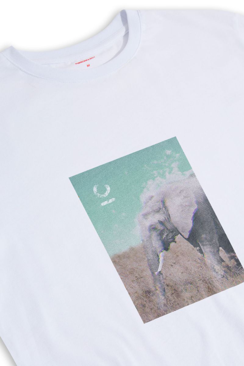 White Soft Fabric Global Warming Design Short Sleeve Tee