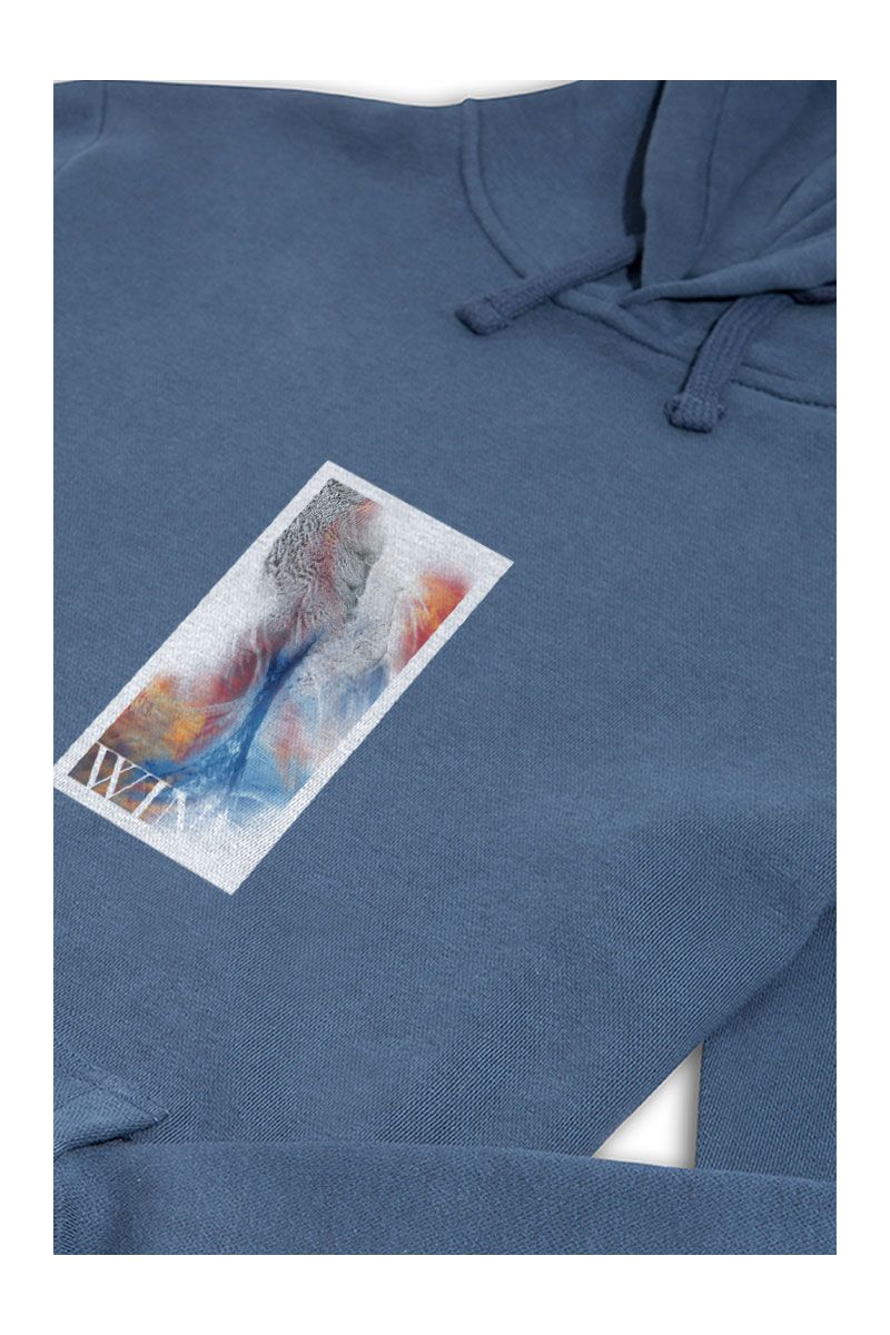 Navy Premium Cotton Hot and Cold Design Pullover Hoodie