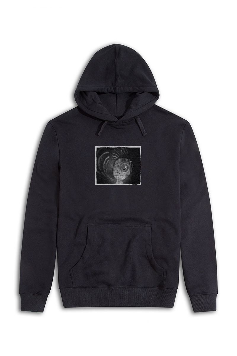 Black Premium Cotton Nuclear Power Station Design Pullover Hoodie