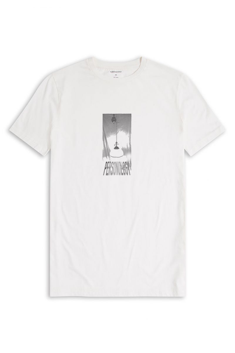 Off White Soft Fabric Light of Personology Design Short Sleeve Tee
