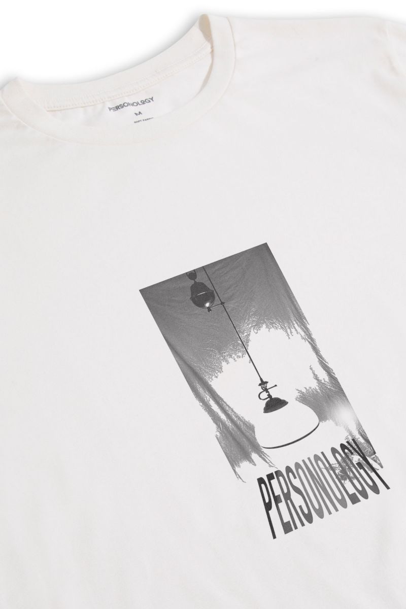 Off White Soft Fabric Light of Personology Design Short Sleeve Tee