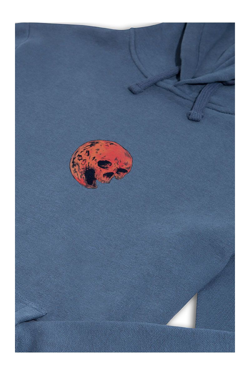 Navy Premium Cotton Mars Skull Design Pullover Hoodie