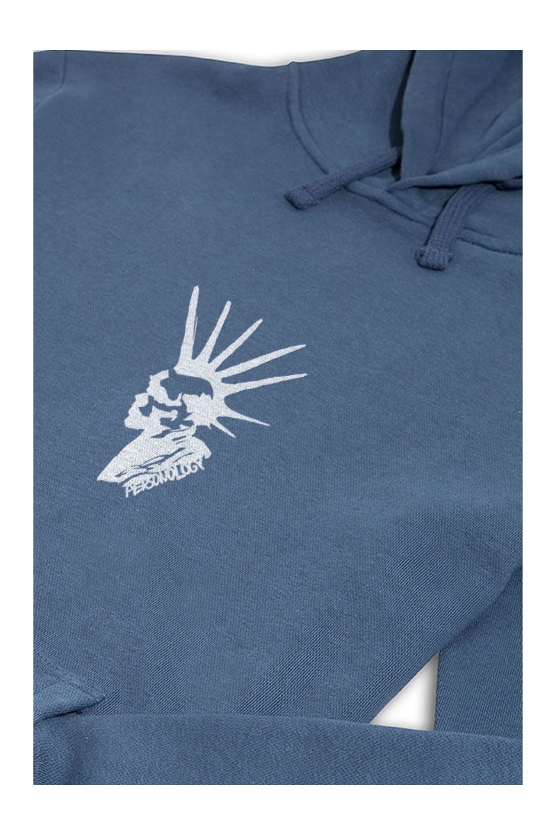 Navy Premium Cotton Punk Design Pullover Hoodie