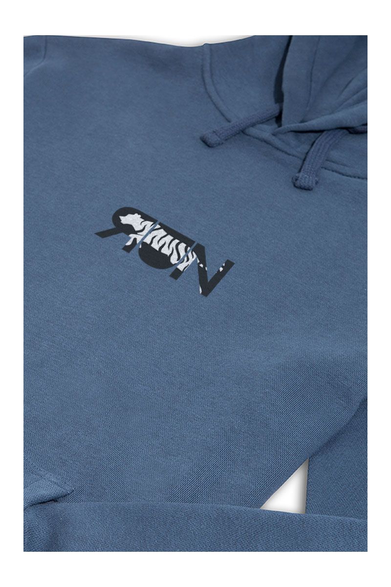 Navy Premium Cotton Run Design Pullover Hoodie