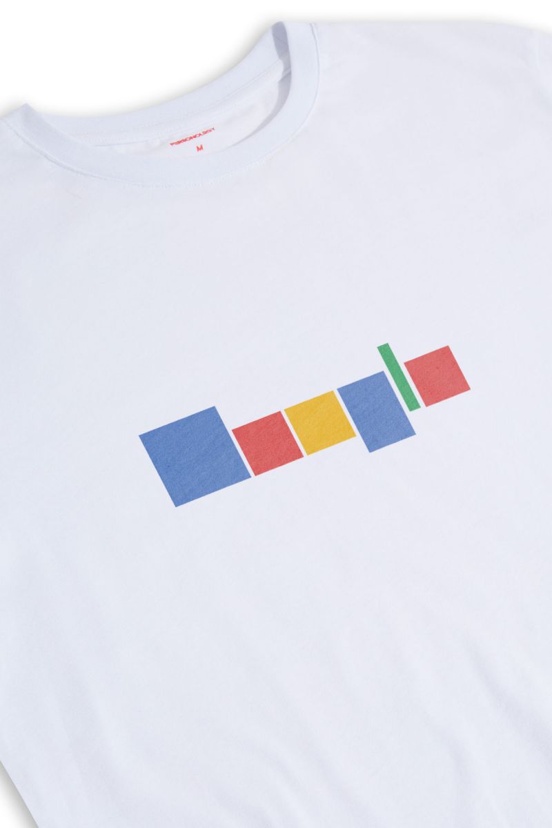 White Soft Fabric Google Design Short Sleeve Tee