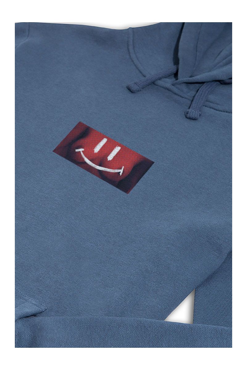 Navy Premium Cotton Happy Tits Design Pullover Hoodie