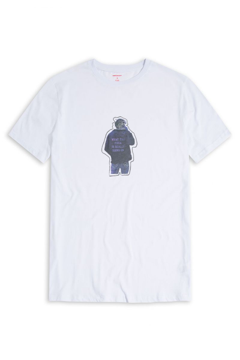 White Soft Fabric Like Us Design Short Sleeve Tee