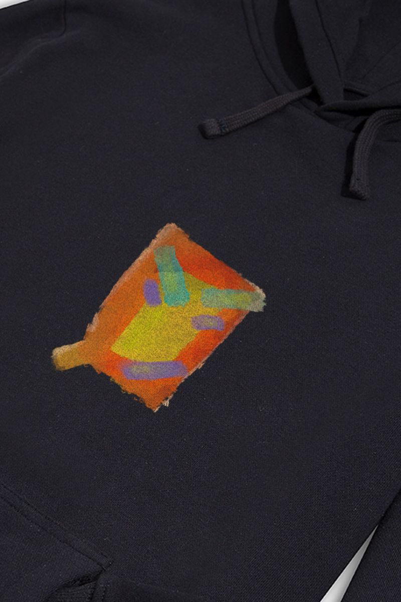 Black Premium Cotton Patch Design Pullover Hoodie