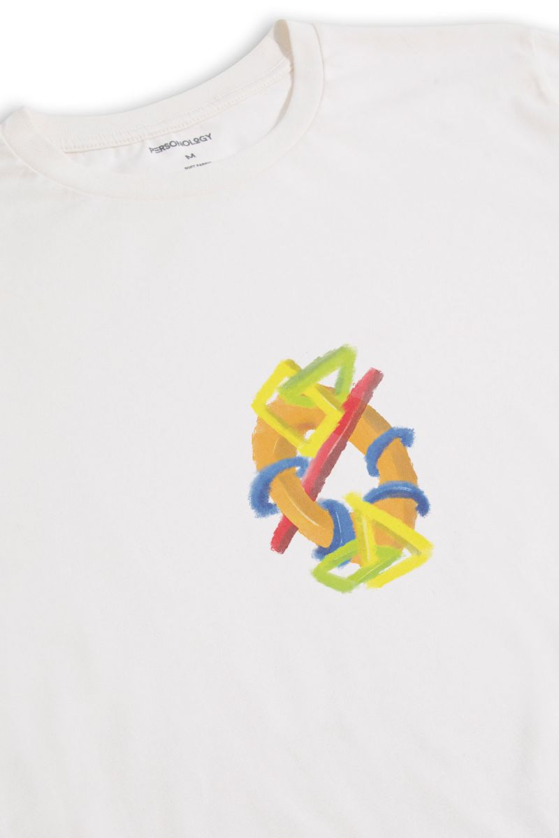 Off White Soft Fabric Smart Game Design Short Sleeve Tee