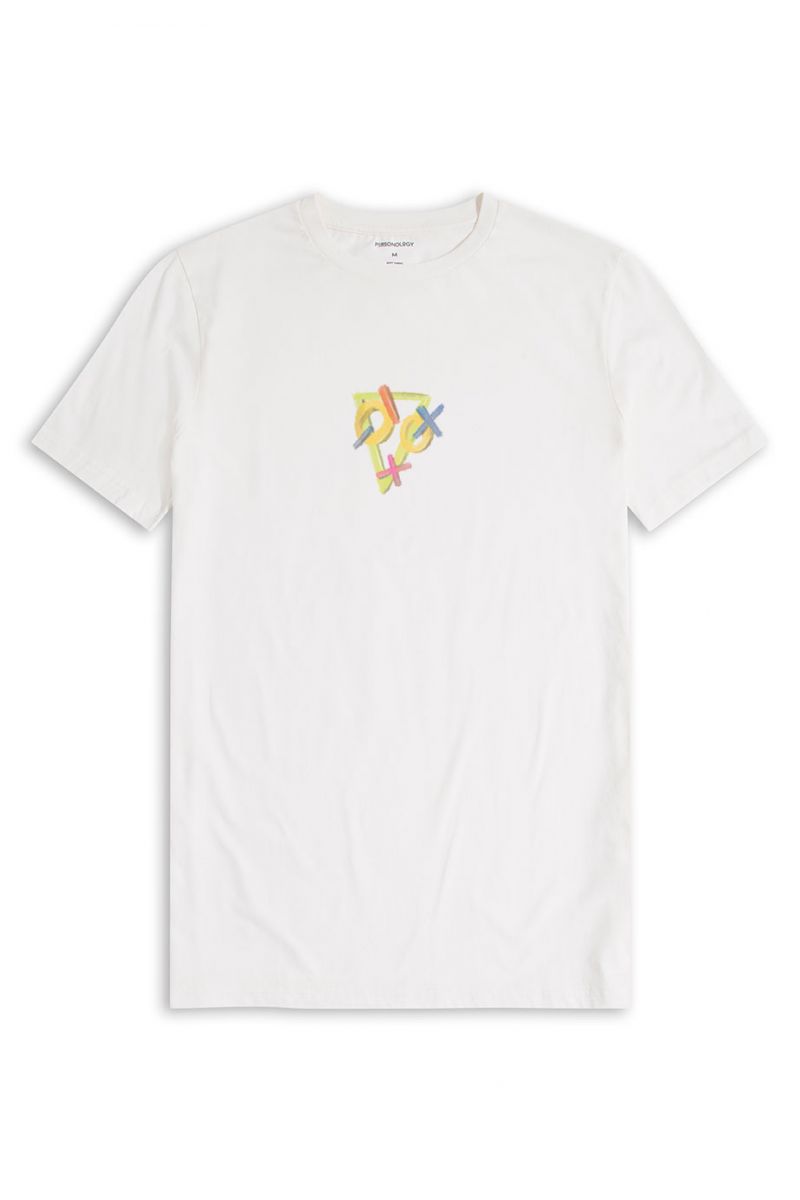 Off White Soft Fabric Smart Toys Design Short Sleeve Tee