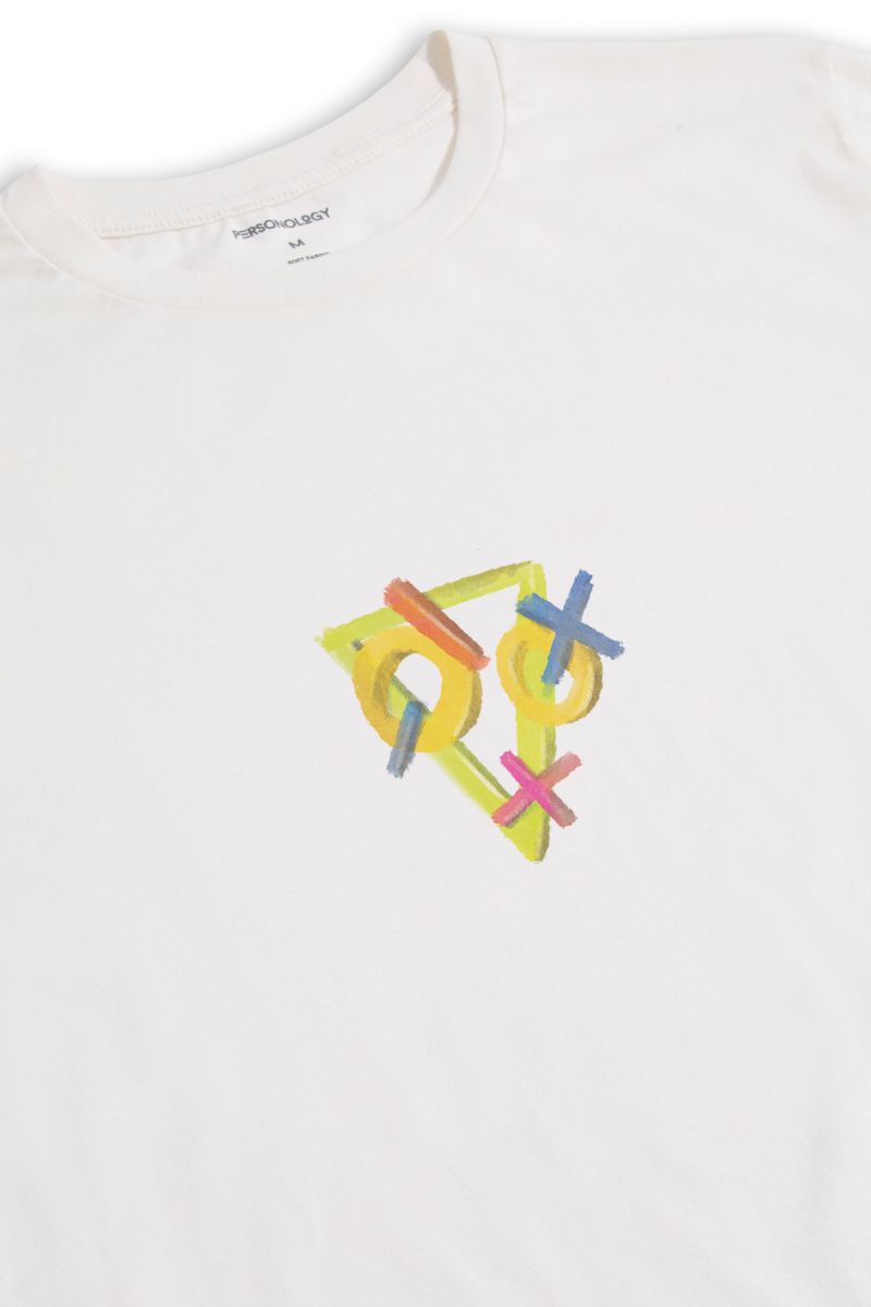 Off White Soft Fabric Smart Toys Design Short Sleeve Tee