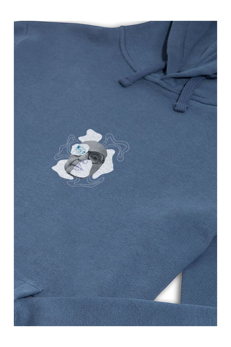 Navy Premium Cotton Time Machine Design Pullover Hoodie
