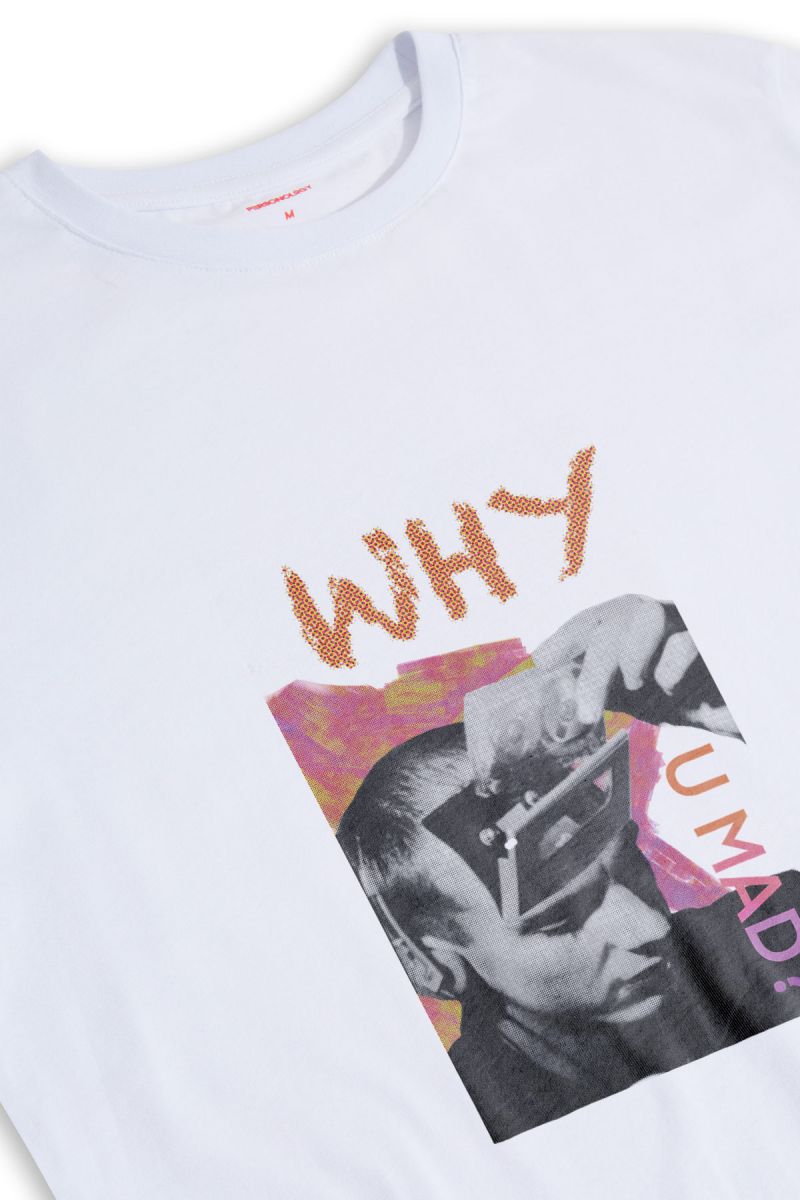 White Soft Fabric Why You Mad Design Short Sleeve Tee