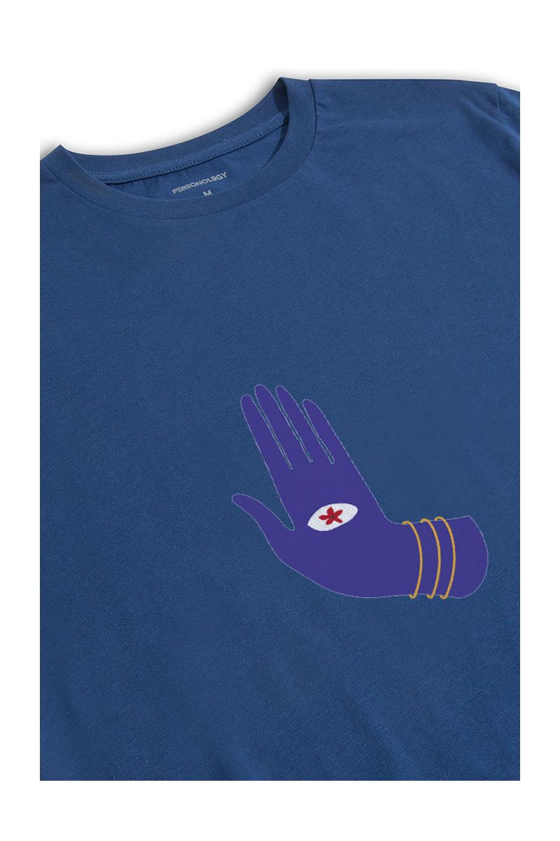 Navy Soft Fabric God's Hand Design Short Sleeve Tee