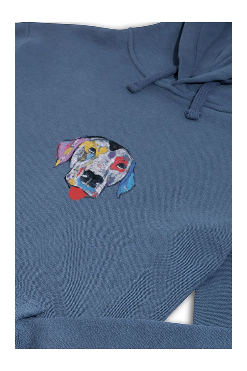 Navy Premium Cotton Rainbow Dalmatian Design Pullover Hoodie