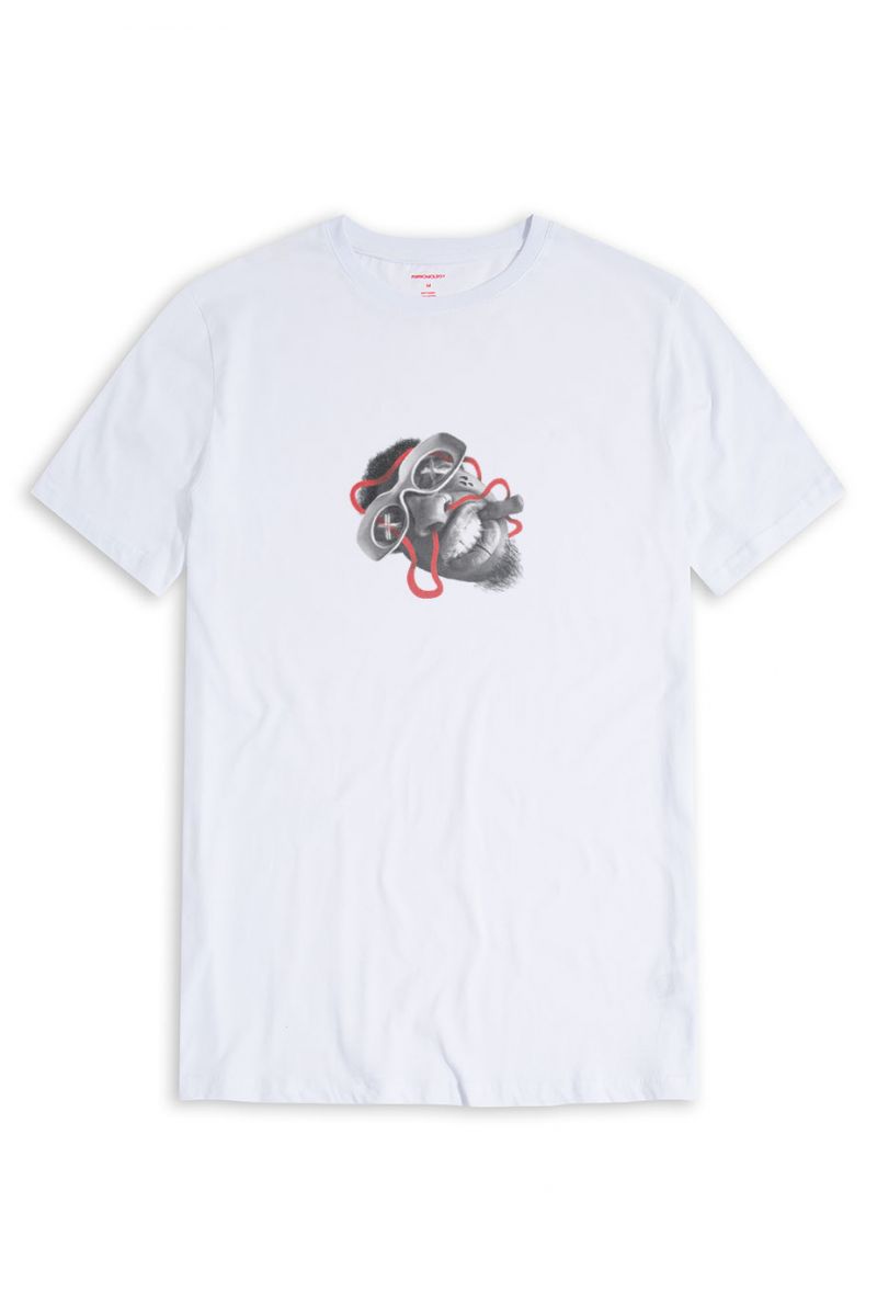 White Soft Fabric Shine Design Short Sleeve Tee