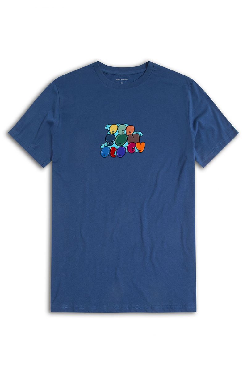 Navy Soft Fabric Personology Design Short Sleeve Tee