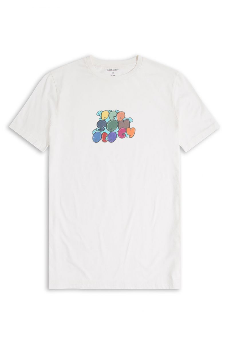 Off White Soft Fabric Personology Design Short Sleeve Tee