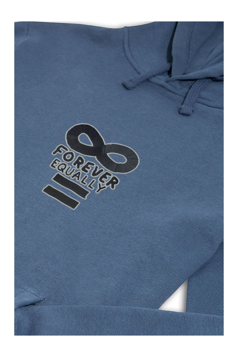 Navy Premium Cotton Forever Equally Design Pullover Hoodie