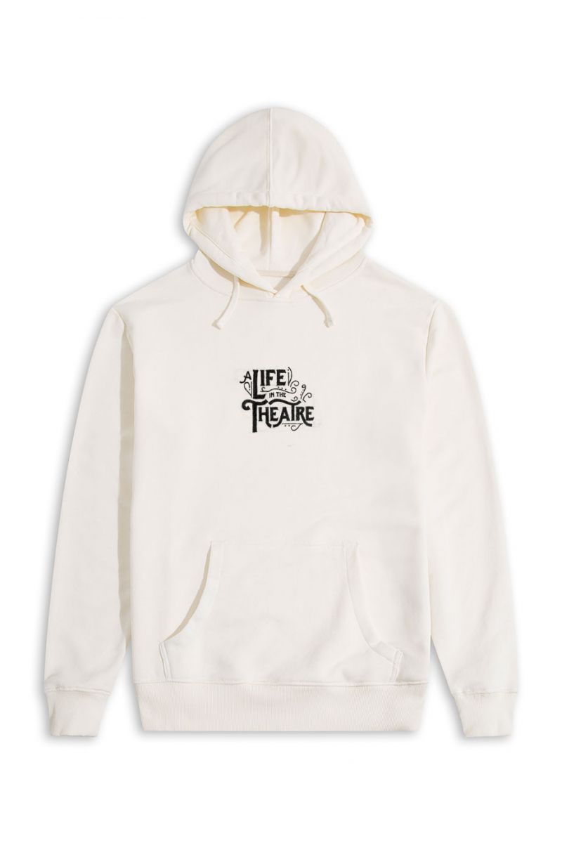 Ecru Premium Cotton A Life in the Theater Design Pullover Hoodie