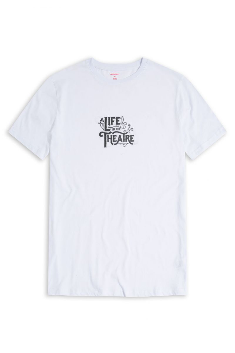 White Soft Fabric A Life in the Theater Design Short Sleeve Tee