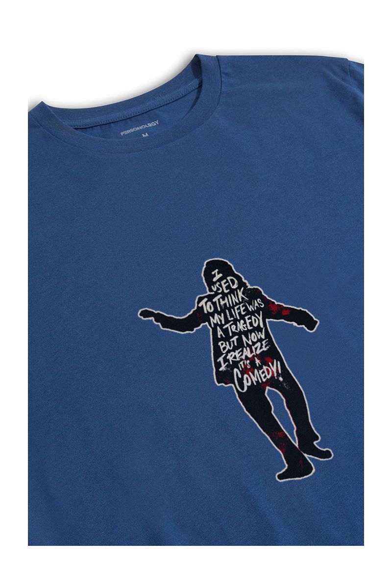 Navy Soft Fabric Comedy Design Short Sleeve Tee