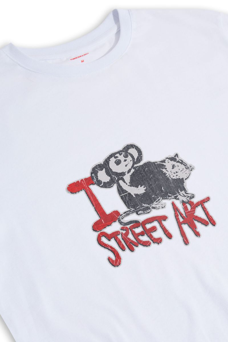 White Soft Fabric I FFF Street Art Design Short Sleeve Tee