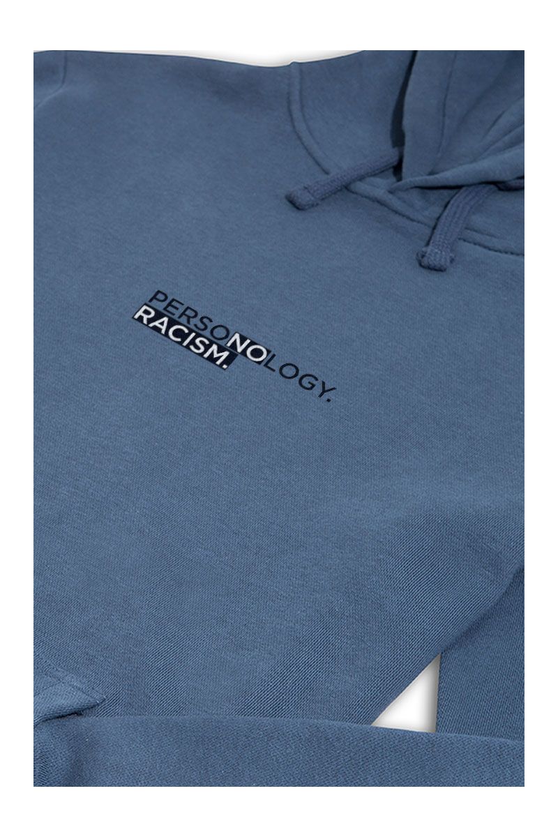 Navy Premium Cotton No Racism Design Pullover Hoodie