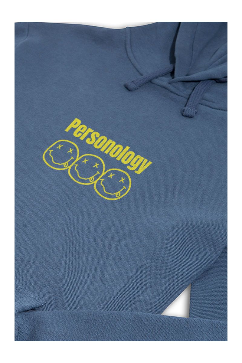 Navy Premium Cotton Personology Design Pullover Hoodie