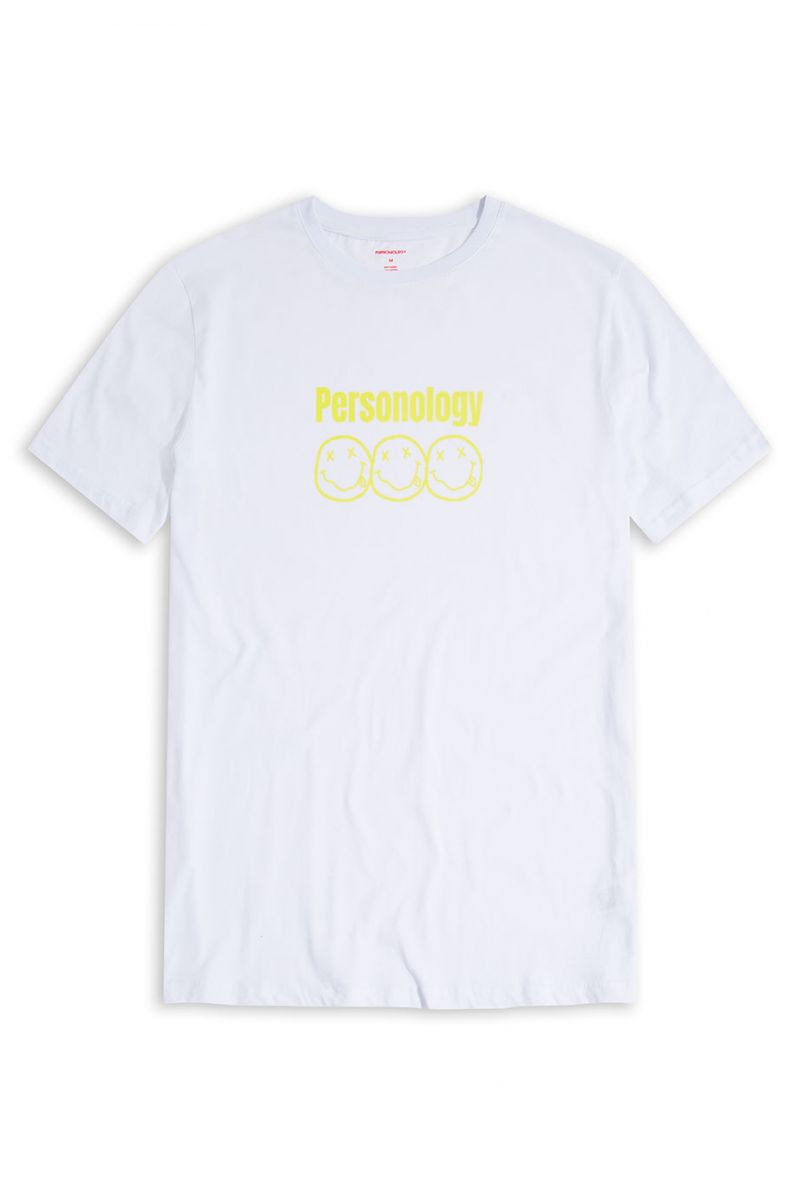 White Soft Fabric Personology Design Short Sleeve Tee